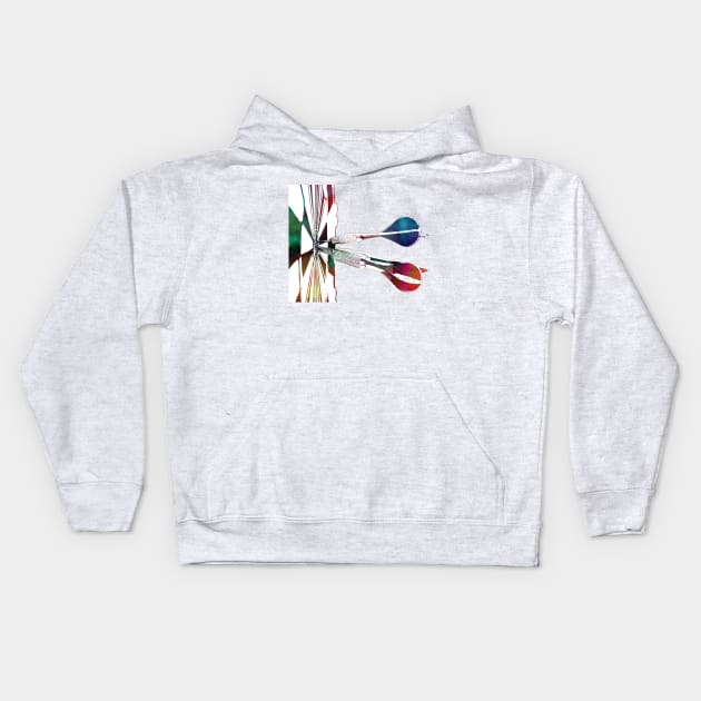 darts sport art #darts #sport Kids Hoodie by JBJart